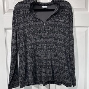Columbia Women's Black and Gray Patterned Pullover